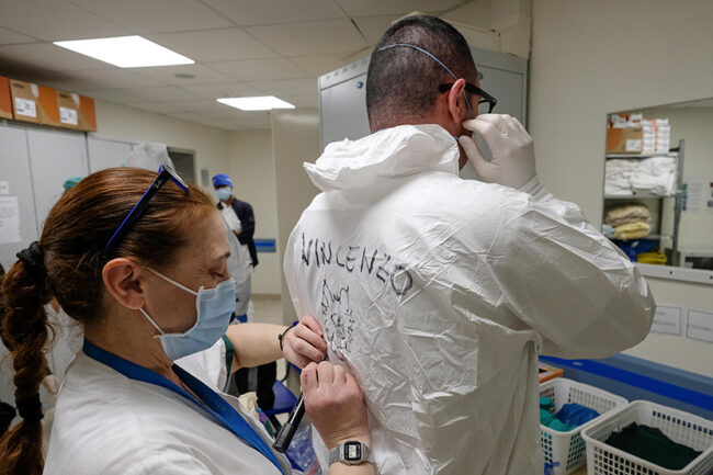 Coronavirus: reparto Covid 19 del San Filippo Neri