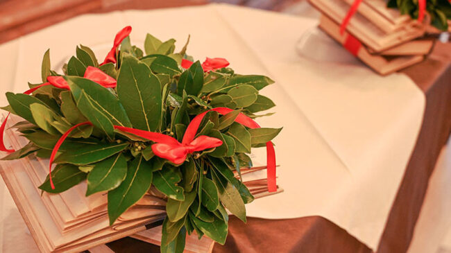 Graduation ceremony table
