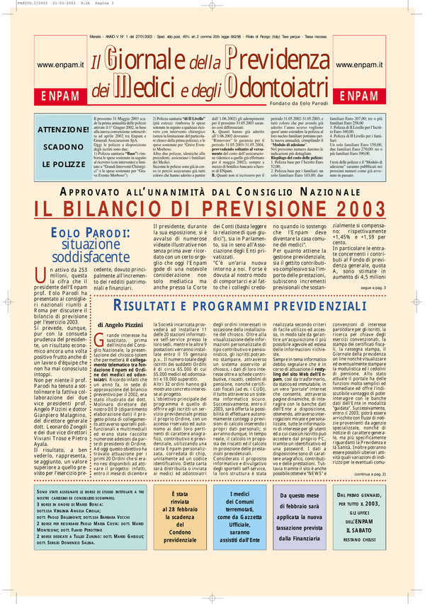 Copertina n. 1 (2003)