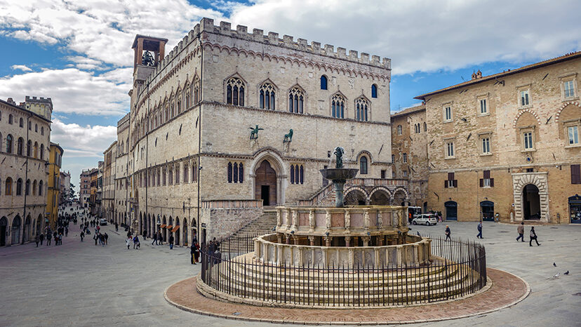 Fontana Maggiore on Piazza IV Novembre in Perugia, Umbria, Italy