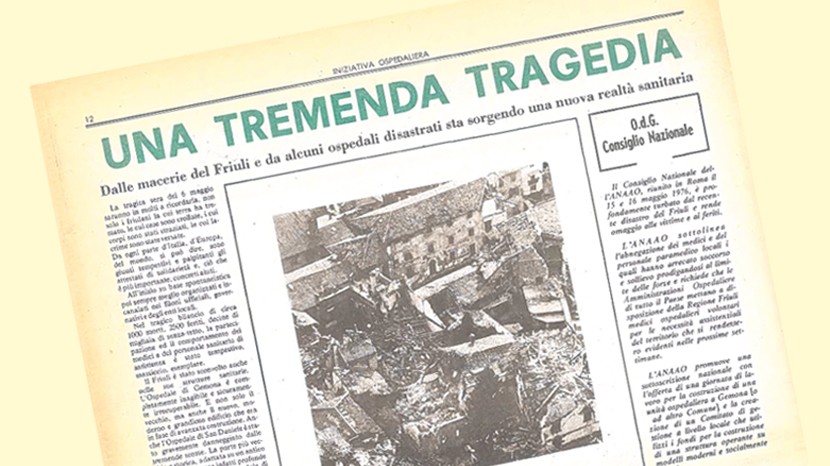 I medici e l’Anaao protagonisti nella ricostruzione dopo il terremoto del Friuli: solidarietà, intervento immediato e rinascita del territorio.
A 50 anni dal sisma, il “Modello Friuli” resta un esempio di impegno sanitario e ricostruzione efficace dopo una tragedia nazionale.
